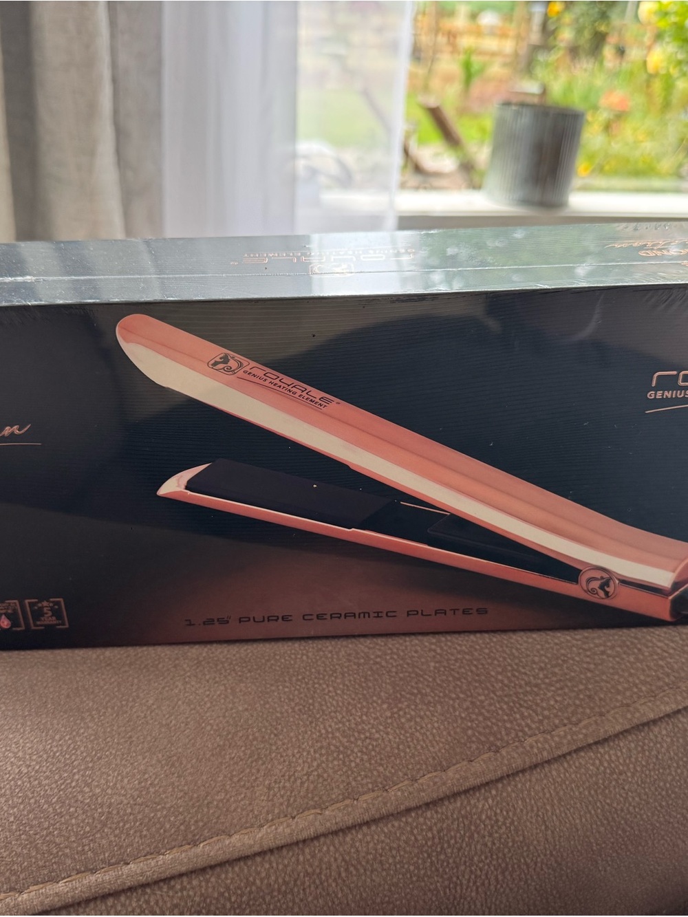 Royale diamond Rose Gold Hair Straightener Flat Iron - womens Grooming
